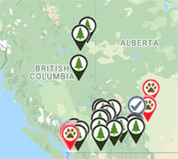 BC Provincial Parks with Designated Dog Areas